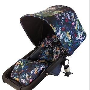 Custom Bugaboo Zubehör - Betthimmel, Sitzauflage, Kinderwagentasche, Schürze für Cameleon Fox Donkey Buffalo, Bee3 Babyzen Yoyo, Baby Jogger City
