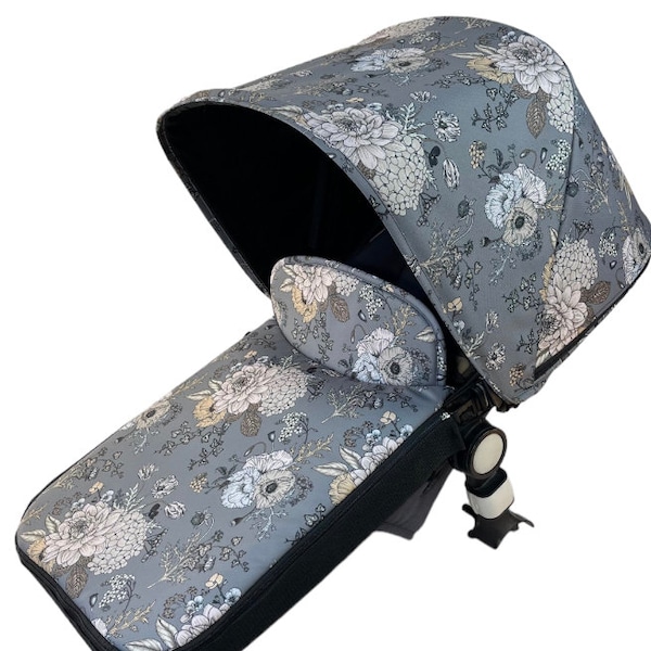 Custom Bugaboo  accessories - canopy, seat liner, stroller bag, apron for Cameleon Fox Donkey Buffalo, Bee3 Babyzen Yoyo, Baby Jogger City