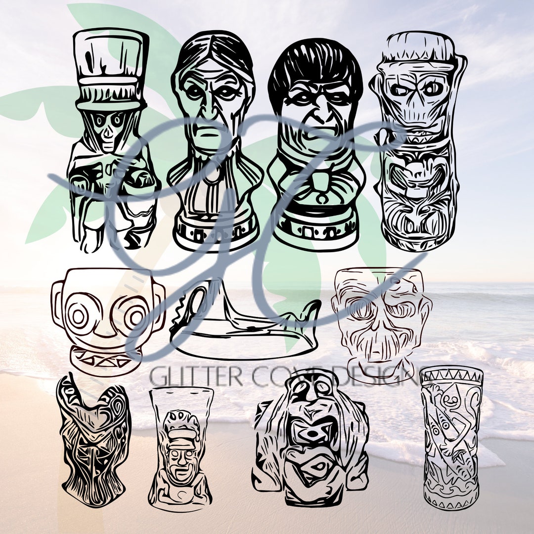 Trader Sam's Tiki Mugs Digital Files Halloween Drinks PNG Etsy