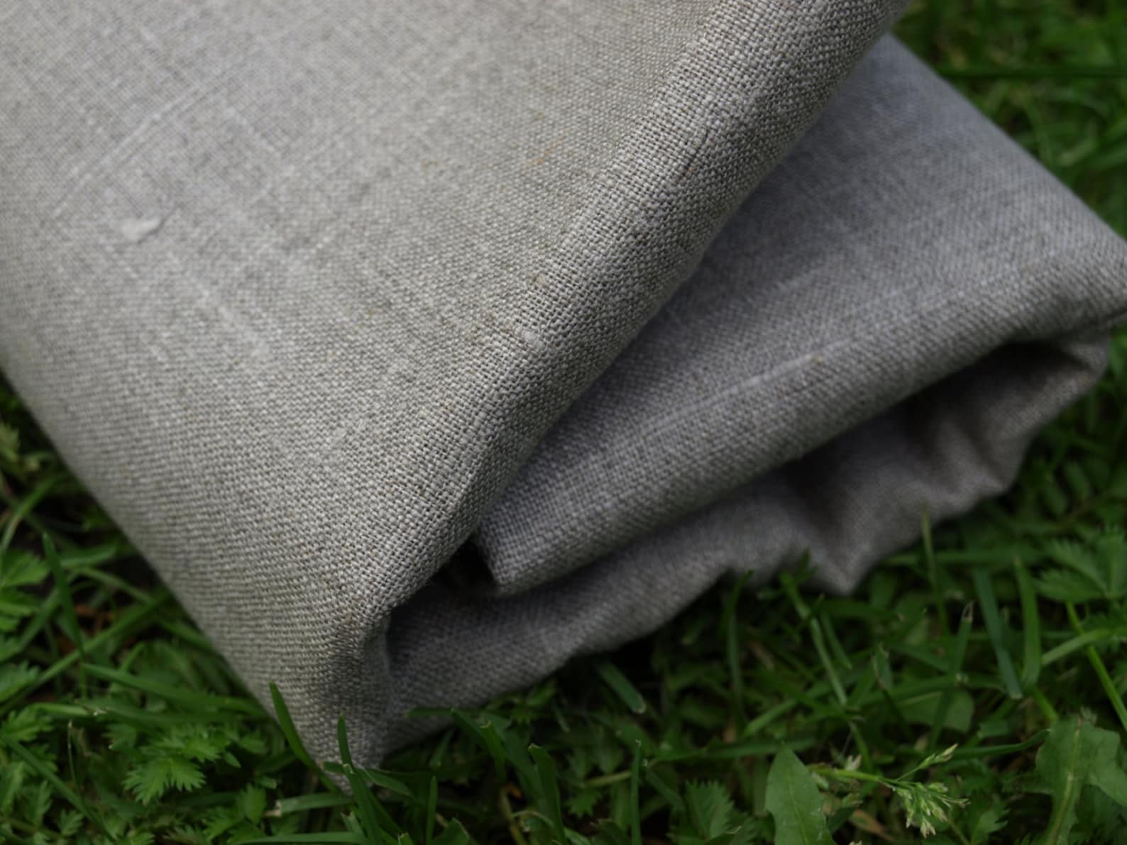 100 Natural Grey Linen Fabric Etsy