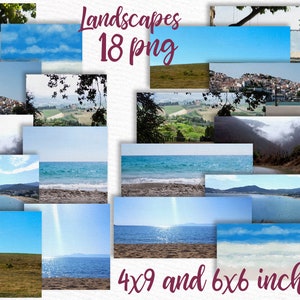 Fondo de playa: "HOLIDAY BACKDROPS" Custom Landscapes Mug Design Diy Greeting card Summer Background Mug plantillas sublimation png