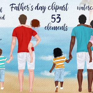 Vater und Kinder Clipart: "FATHER'S DAY CLIPART" Daddy Clipart Clipart Clipart Mann Clipart kleine junge Mädchen beste Papa Clipart Diy einladen