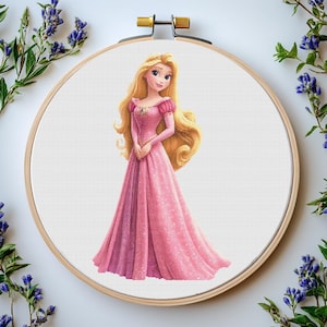 Princess Cross Stitch Pattern Pdf: "FAIRYTALE CROSS STITCH" Princess Aurora Cross Stitch Princess Embroidery Cartoon Characters cross stitch