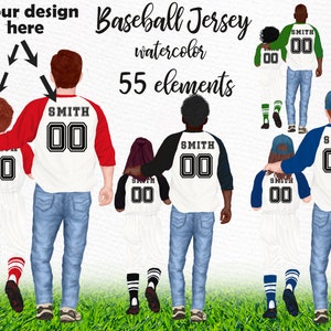 Clipart jersey de baseball: « PAPA JOUR DU PÈRE CLIPART » Papa clipart Aquarelle clipart Homme Clipart Meilleur papa clipart Père et enfants Mug design