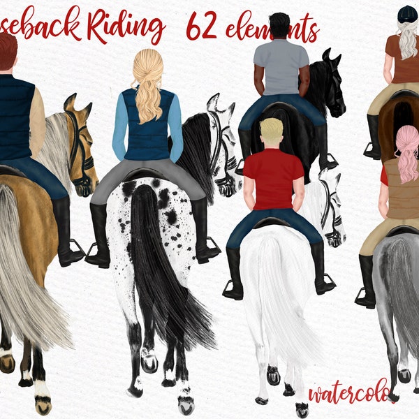Horseback riding clipart: "PEOPLE AND HORSES" Horse clipart Equestrian graphics Couples clipart Horse Lovers Mug Riding clipart Horses Png
