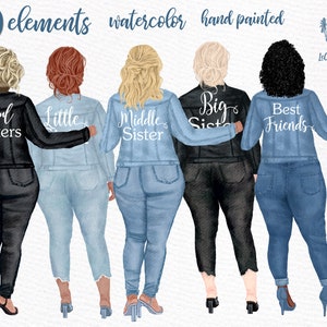 Plus Size Mädchen Clipart: "CURVY GIRLS CLIPART" Best Friends Fashion Girls Planner Girls Individualisierbar Clipart Custom Besties Mug Designs