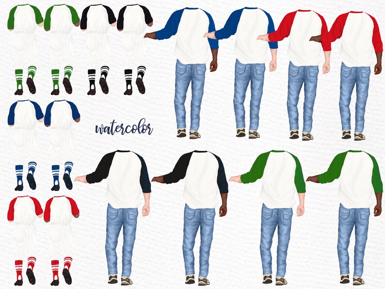 Baseball Jersey clipart: "FATHER'S DAY CLIPART" Daddy clipart Watercolor clipart Man Clipart Best Dad clipart Father and children Mug design image 2