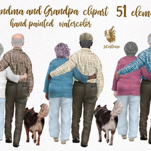 Abuelos clipart: "ABUELO Y ABUELA" Oldman clipart Abuela clipart Mujeres mayores gráficos Hombres mayores Peinados abuelo clipart