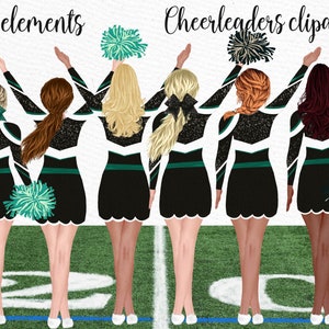 Cheerleaders Clipart: "GIRLS CLIPART" Acuarela Chicas Mejores Amigas Equipo de Deportes Clip Art Planificador de Imágenes Prediseñadas Chica Clipart Peinados Personalizados Escolares Chicas