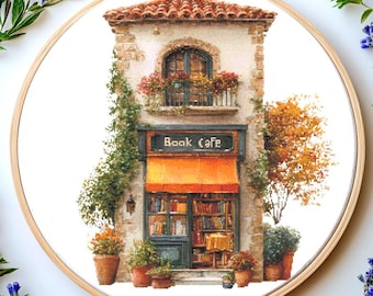 Boek Cafe-kruissteekpatroon Pdf: "CAFE CROSS STITCH" getelde kruissteek moderne kruissteek Punto de cruz Winkelvoorkant kruissteek