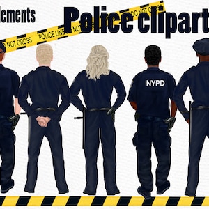 Clipart policial: "POLICEMAN CLIPART" Clipe de policiais Salvando vidas Homem de uniforme Mulheres de uniforme Esquadrão de polícia Design de caneca de polícia Gráficos de policiais