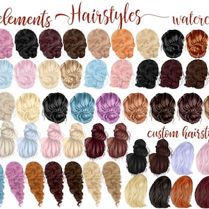 Acconciature clipart: "ACCONCIATURE FEMMINILI" Acconciature personalizzate Acconciature lunghe Acconciature a crema elastica Acconciature da sposa Acconciature ad acquerello Acconciature di moda