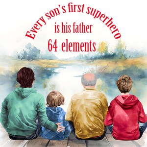Clipart per la Festa del papà: Clipart nonno "FATHER AND KIDS" Png padre figlio Png nonno Famiglia Clipart set di generazioni clipart maschile Best Dad