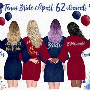 Clipart di abiti da sposa: "TEAM BRIDE CLIPART" Bachelorette Party Bride Clipart Sposa Invito Sposa Spose Regalo Sposa Sposa sposa regalo Sposa png