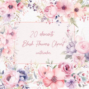 Imágenes prediseñadas de flores de color rosa polvoriento: "PEONÍAS RUBORIZADAS EN ACUARELA" Imágenes prediseñadas de flores de color rosa polvoriento Imágenes prediseñadas de flores silvestres Bordes florales PNG Imágenes prediseñadas prefabricadas