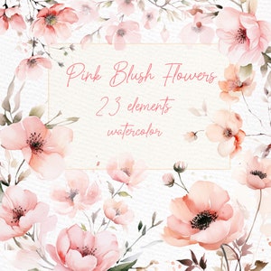 Blush Pink Flowers Clipart: "POPPY FLOWER PNG" Buquê De Papoula Guirlanda De Papoula Convites De Casamento Bordas Florais Png Clipart Pré-fabricado Blush poppy
