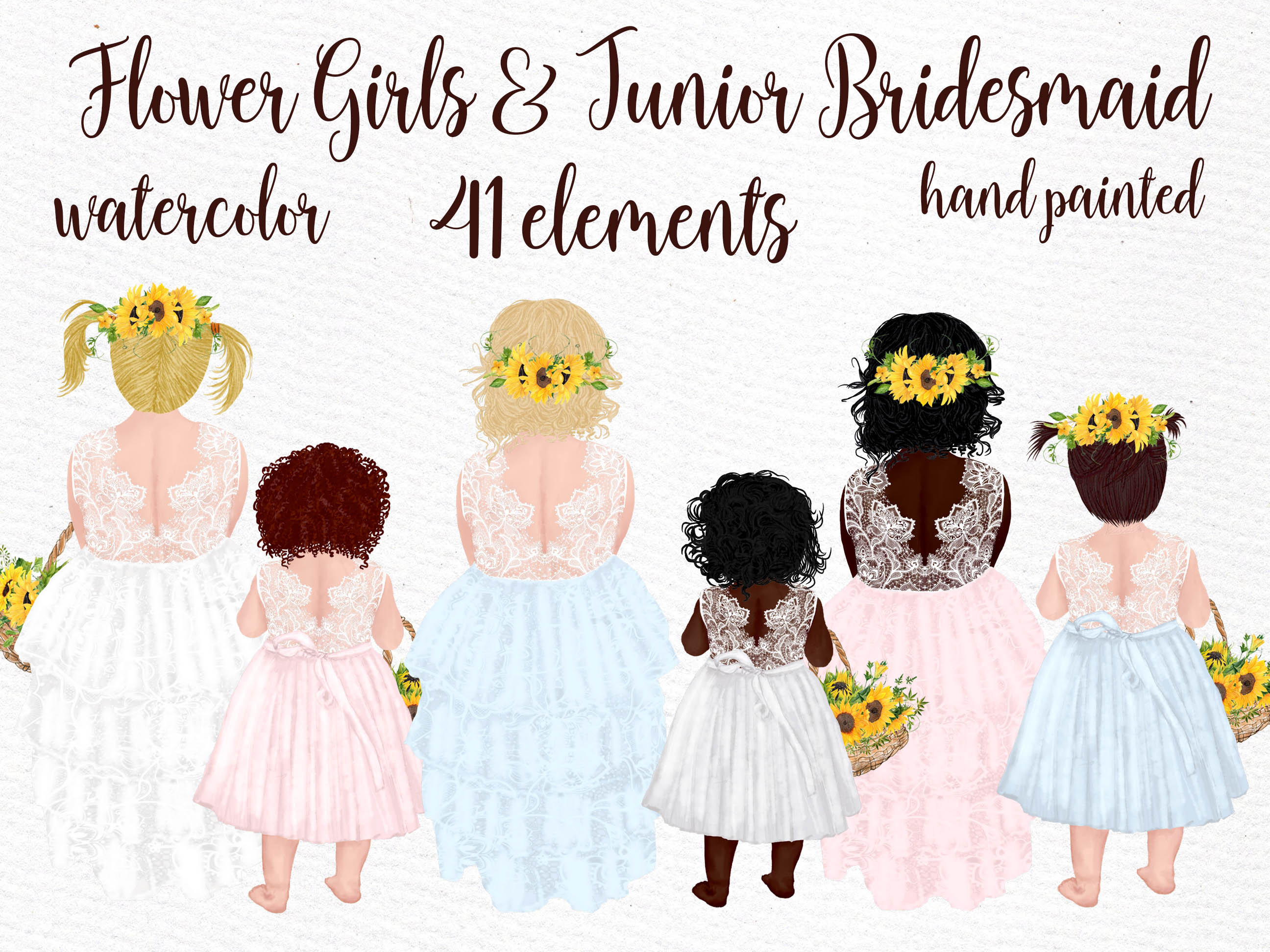 Flower Girl Clipart wedding Clipart Girls Clipart Etsy UK