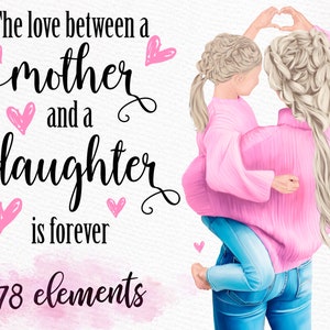 Imágenes prediseñadas de mamá e hija: "MADRE CLIPART" Mejor imagen prediseñada de mamá Clipart del día de la madre Clipart de sublimación Clipart personalizable Mamá Diseños de tazas