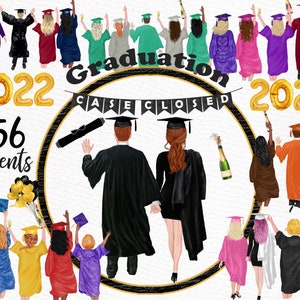 Imágenes prediseñadas del paquete de graduación: "ESTUDIANTES GRADUADOS" Graduado Felicidades Graduación Toga Sombrero Graduación Niño Graduado Universidad Senior Mejor Amigo Graduado