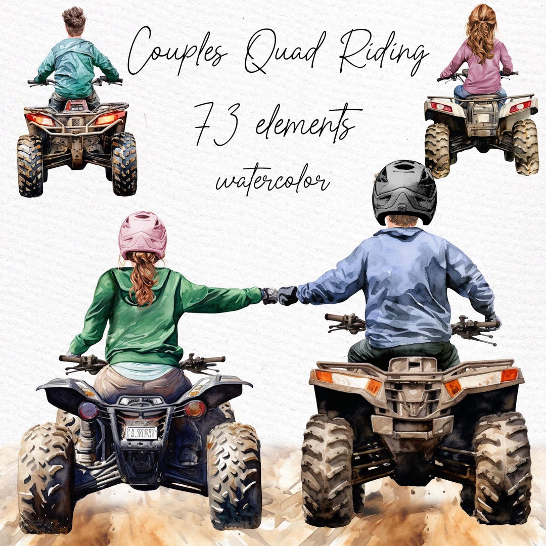 Couples Riding Quad Clipart: Trail Riding PNG (73 Files) - Etsy