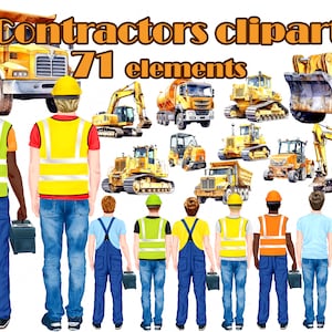 Contractor clipart: "CONSTRUCTION CLIPART" Engenheiro Empreiteiro Dia Dos Pais Png Veículos De Construção Bulldozer Escavadeira Png Masculino Clipart