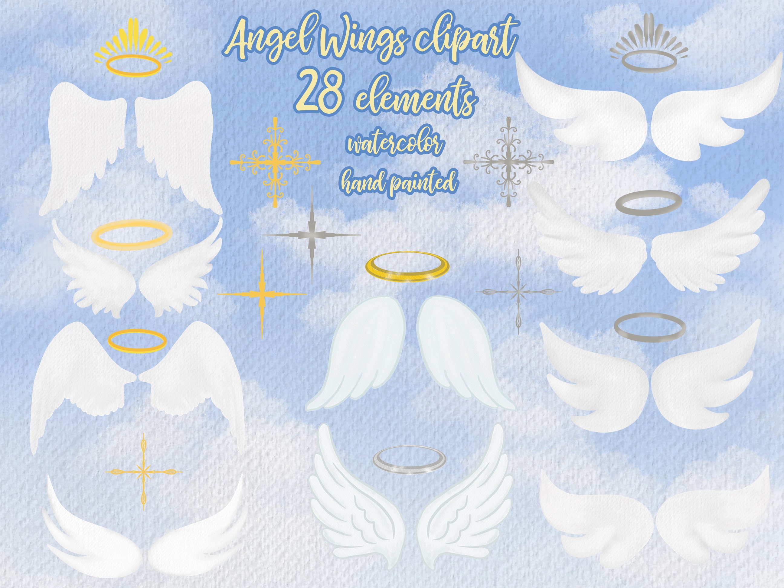 Angel Wings Clipart: "halo Clipart" Haven Background Sky Landscape ...