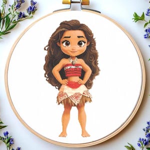 Princess Cross Stitch Pattern Pdf: "FAIRYTALE CROSS STITCH" Moana Cross Stitch Princess Embroidery Cartoon Characters cross stitch