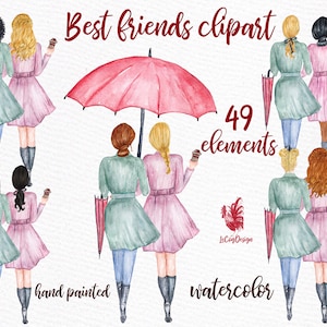 Mejores amigos Clipart: "SOUL SISTERS CLIPART" Bff clipart Usted es mi persona moda clipart Custom besties boda clipart dama de honor regalo