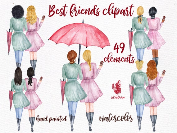 Download Best Friends Clipart Soul Sisters Clipart Bff Etsy