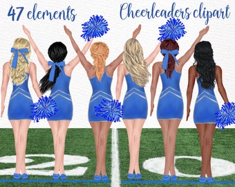 Cheerleaders Clipart: GIRLS CLIPART Acuarela - Etsy México Cheerleaders Clipart: GIRLS CLIPART Acuarela - Etsy México