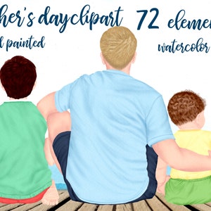 Vater und Kinder Clipart: "FATHER'S DAY CLIPART" Daddy Clipart Clipart Clipart Säugling Baby kleine Junge beste Papa Clipart Becher Design