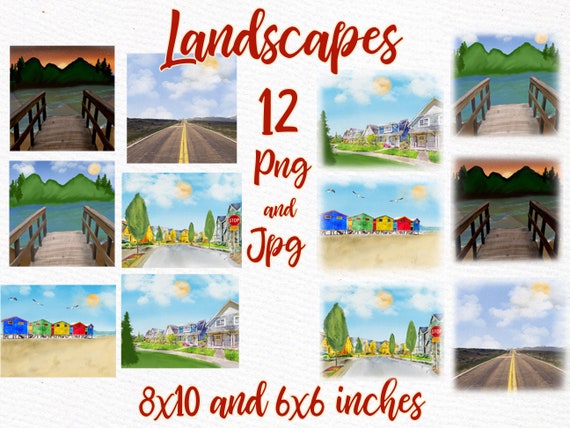 Summer Landscapes clipart: "BEACH LANDSCAPES" BeachPng Custom Landscapes Mug Design Diy Neighbor landscape Summer Background Mug templates