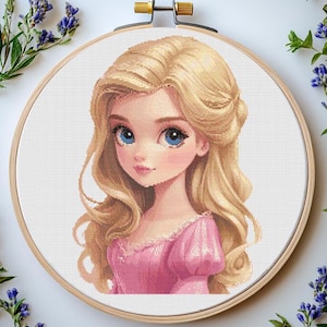 Sleeping Beauty Cross Stitch Pattern Pdf: &quot;FAIRYTALE CROSS STITCH&quot; Princess Aurora Cross Stitch Princess Embroidery Sleeping Beauty Pattern
