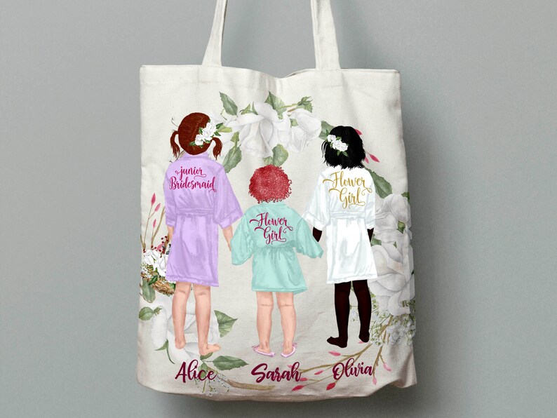 JUNIOR BRIDESMAID Wedding robes clipart Wedding clipart Little Girls clipart DIY invite wedding flower girls in robes Flower girl clipart