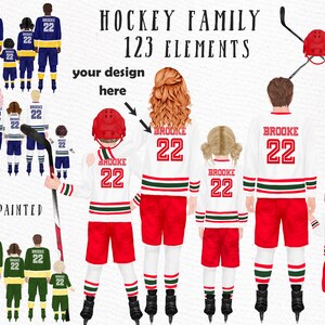 Hockey Familie Clipart: "HOCKEY CLIPART" Hockey Grafik Hockey Jerseys Sport Clipart Sport Team Sublimation Design Hockey Spieler