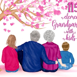 Imágenes prediseñadas de abuelos: "ABUELOS Y NIÑOS" Imágenes prediseñadas de Oldman Imágenes prediseñadas de la abuela Clipart familiar Imágenes prediseñadas de nietos Imagen prediseñada del abuelo Sublimación