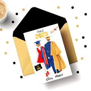 Graduation Clipart: GRADUATING STUDENTS Graduate Congrats Graduation Toga Hat White Grad gowns Grad College Senior Male Female Students image 5