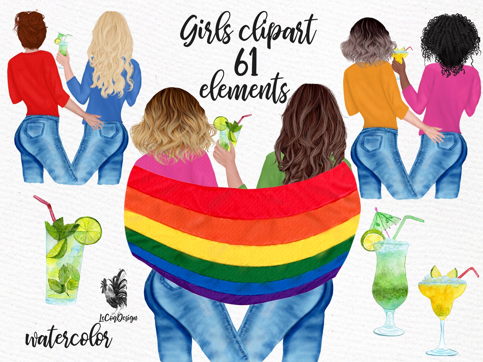 LGBTQ Girls clipart: LESBIAN COUPLES Lesbian image 0.
