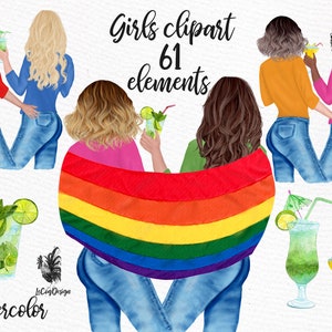 Imágenes prediseñadas de LGBTQ Girls: "LESBIAN COUPLES" Clipart gay clipart Lgbt Flag Love clipart imágenes prediseñables imágenes prediseñadas Girls clipart Girls gráficos