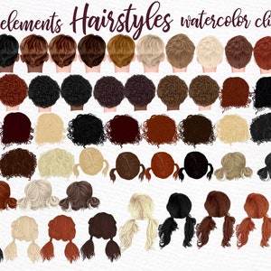 Hairstyles Clipart: kids Clipart Custom Hairstyles - Etsy Hairstyles Clipart: kids Clipart Custom Hairstyles - Etsy