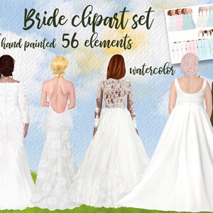 Braut Clipart: "BRAUTKLEID CLIPART" Plus Size Brautkleider Plus Size Illustration Curvy BrautKleid Clipart Brautkleid