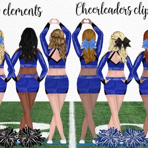 Cheerleaders Clipart: "GIRLS CLIPART" Acuarela Chicas Mejores Amigas Equipo de Deportes Clip Art Planificador de Imágenes Prediseñadas Chica Clipart Peinados Personalizados Escolares Chicas