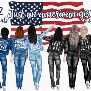 Mejor película de amigos clipart: "JEANS JACKET GIRLS" Bff clipart Besties chaqueta clipart customizable clipart Personalizado besties Soul Sisters Bridesmaid regalo
