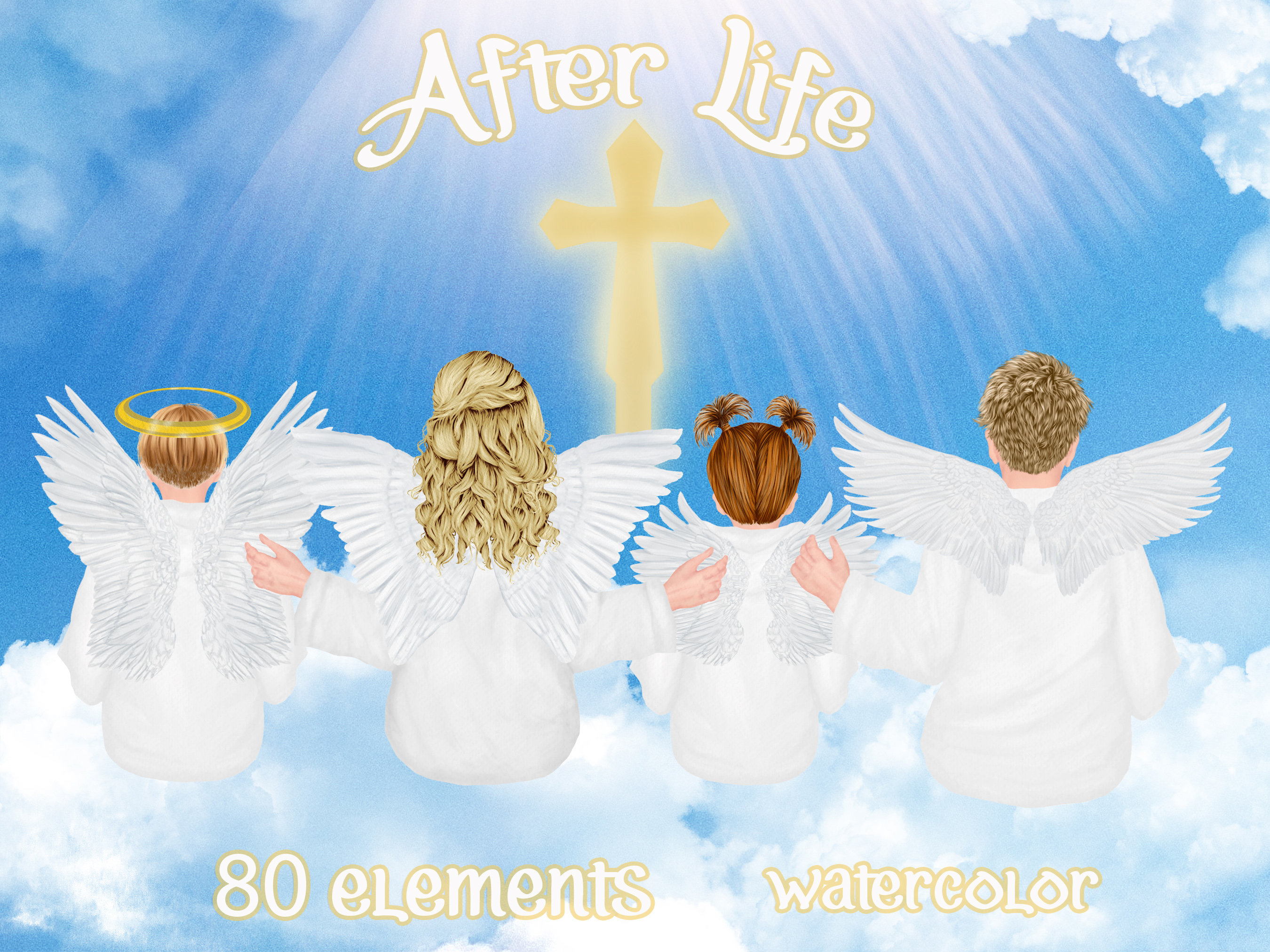 angel wings with cross clipart pics