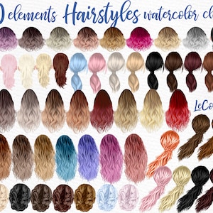 Peinados clipart: "OMBRE HAIRSTYLES" Peinados personalizados Pelo largo Niñas pelo clipart Planner Clipart Fashion peinados Black Hair Clipart