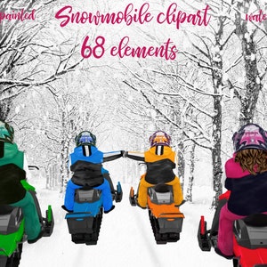 Clipart skutera śnieżnego: „SPORTY ZIMOWE” Para na skuterze śnieżnym Png Clipart przygodowy Narciarstwo clipart Sporty na świeżym powietrzu Projekt sublimacji Kubek Png