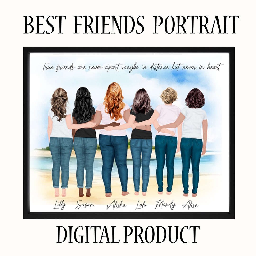 Custom Best Friends Print personalized BEST Friends Personalised Gift for Friends Friendship