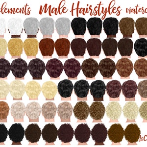 Peinados masculinos clipart: "GRAY HAIRSTYLES CLIPART" Bold Man hairstyle Custom Hairstyles Boys hairstyle Fashion hairstyle Men fashion clipart