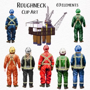 Roughneck Clipart: "OIL FIELD PUMP" Overall werknemers Booreiland Life Png Booreiland Boren Olie patch werknemers Roughneck png Werknemer met harde hoed