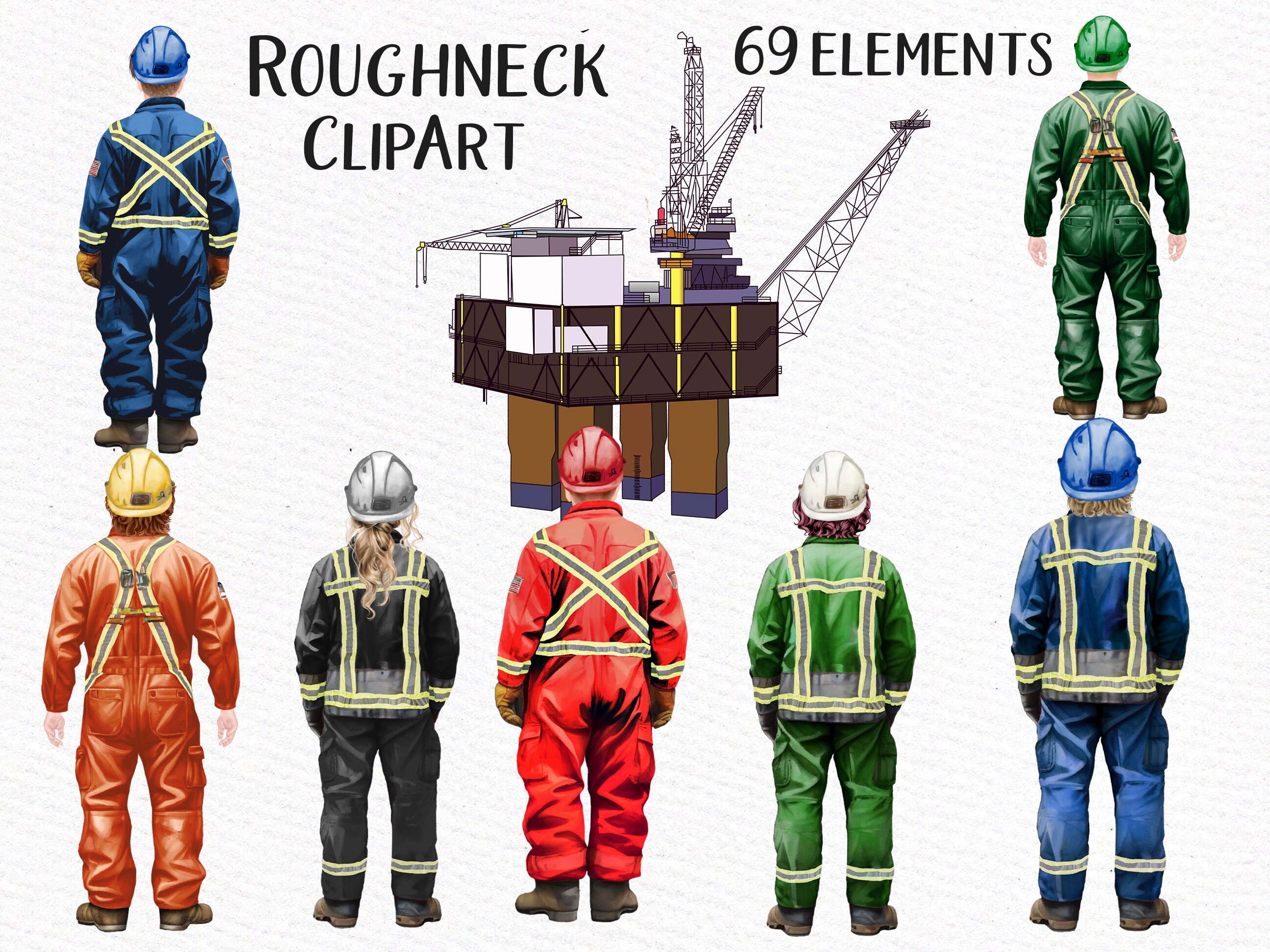 Woman Roughneck Rig Roughneck Clipart: Oil Field Workers, Rig Life (69 PNG Files) - Etsy